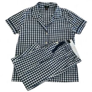 J. Crew Short-sleeve cotton poplin pajama set in gingham, Re-imagined